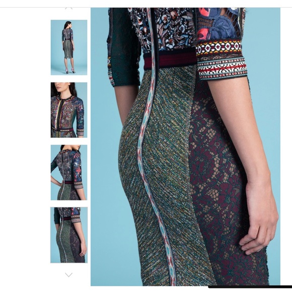 Byron Lars Multicolor Embellished Midi Dress - Picture 9 of 15